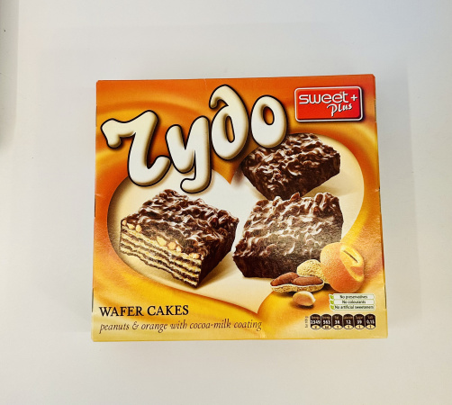Zydo narancs-földimogyoró bevonattal, kakaó krémmel töltött sütemény 180g