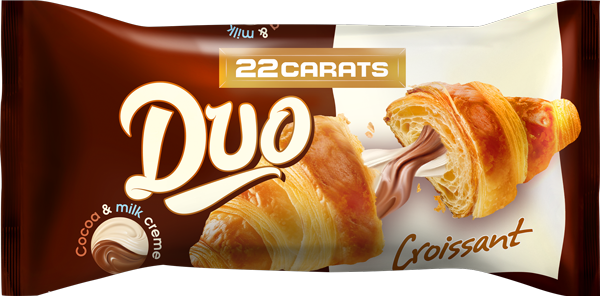 22 Carats duo croissant tejcsokoládés krémmel töltve 80g