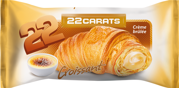 22 Carats croissant madártejes krémmel töltve 55g