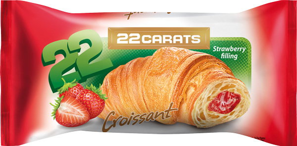 22 Carats croissant eper krémmel töltve 52g